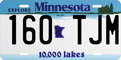 MN license plate 160TJM
