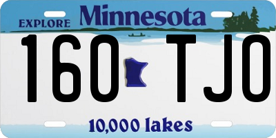 MN license plate 160TJO