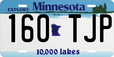 MN license plate 160TJP