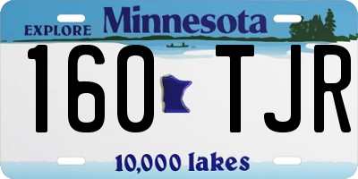 MN license plate 160TJR