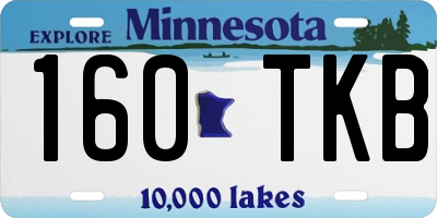 MN license plate 160TKB