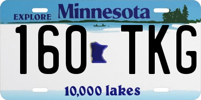 MN license plate 160TKG