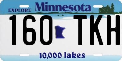MN license plate 160TKH