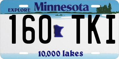 MN license plate 160TKI