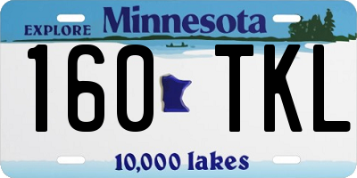 MN license plate 160TKL