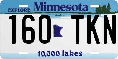 MN license plate 160TKN