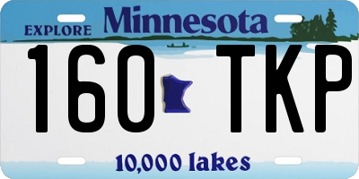 MN license plate 160TKP
