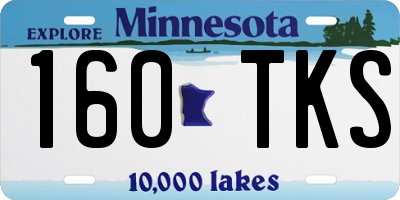 MN license plate 160TKS
