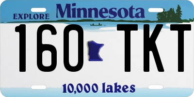 MN license plate 160TKT