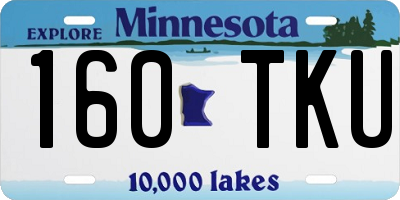 MN license plate 160TKU
