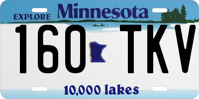 MN license plate 160TKV