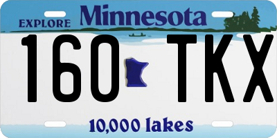 MN license plate 160TKX