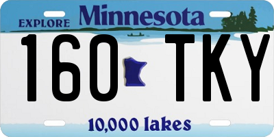 MN license plate 160TKY