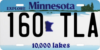MN license plate 160TLA