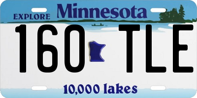 MN license plate 160TLE