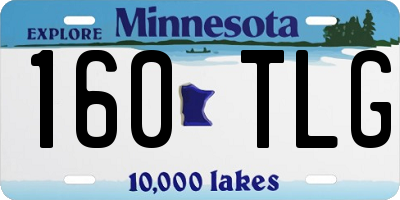 MN license plate 160TLG