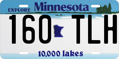 MN license plate 160TLH