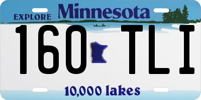 MN license plate 160TLI