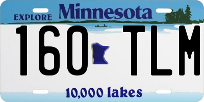 MN license plate 160TLM