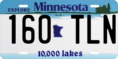 MN license plate 160TLN