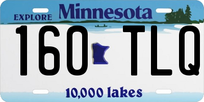 MN license plate 160TLQ
