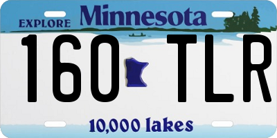 MN license plate 160TLR