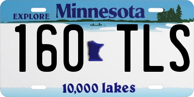 MN license plate 160TLS