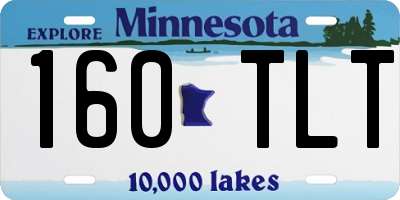 MN license plate 160TLT