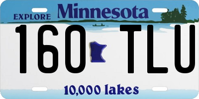 MN license plate 160TLU