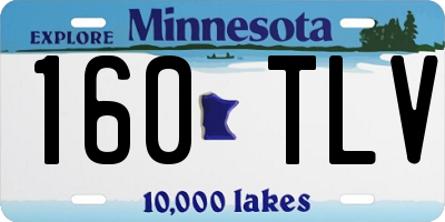 MN license plate 160TLV