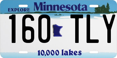 MN license plate 160TLY