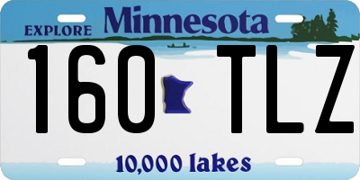 MN license plate 160TLZ