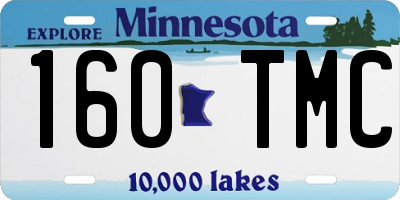 MN license plate 160TMC