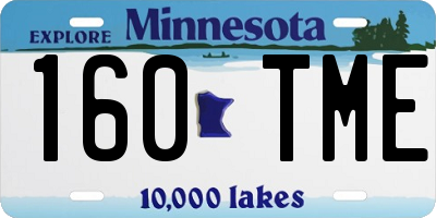 MN license plate 160TME