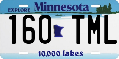 MN license plate 160TML