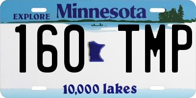 MN license plate 160TMP