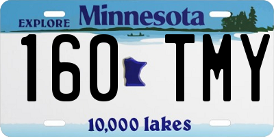 MN license plate 160TMY