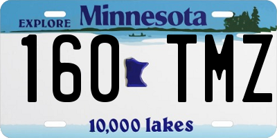 MN license plate 160TMZ
