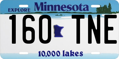 MN license plate 160TNE