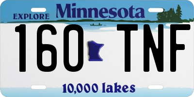 MN license plate 160TNF