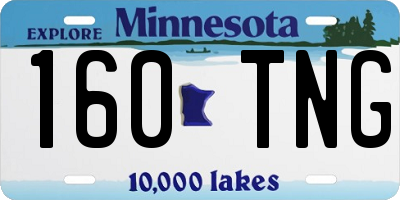 MN license plate 160TNG