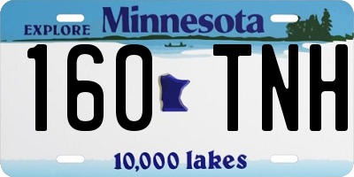 MN license plate 160TNH