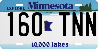 MN license plate 160TNN