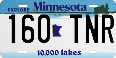MN license plate 160TNR
