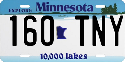MN license plate 160TNY