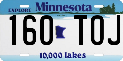 MN license plate 160TOJ