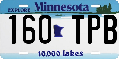 MN license plate 160TPB