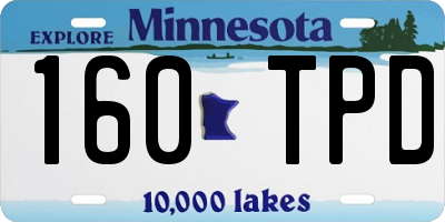 MN license plate 160TPD