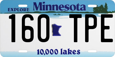 MN license plate 160TPE