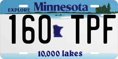 MN license plate 160TPF